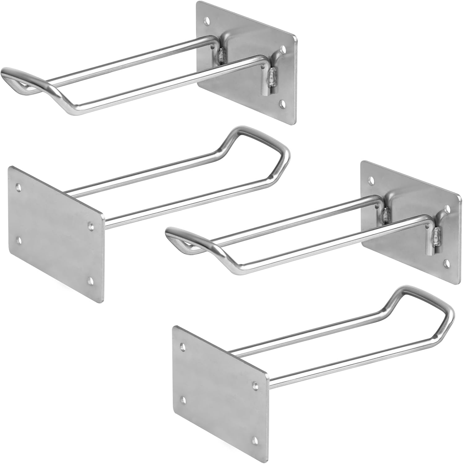 4 Pack Garage Wall Mount Rack Bracket, Sign Hanger, Load 100 lbs, 304 Stainless Steel