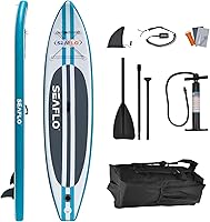 Vista 1 de Savvycraft Tabla de remo inflable de pie de 11 x 30 x 6 pulgadas, SUP para jóvenes y adultos, accesorios ISUP: paleta ajustable, bomba de doble