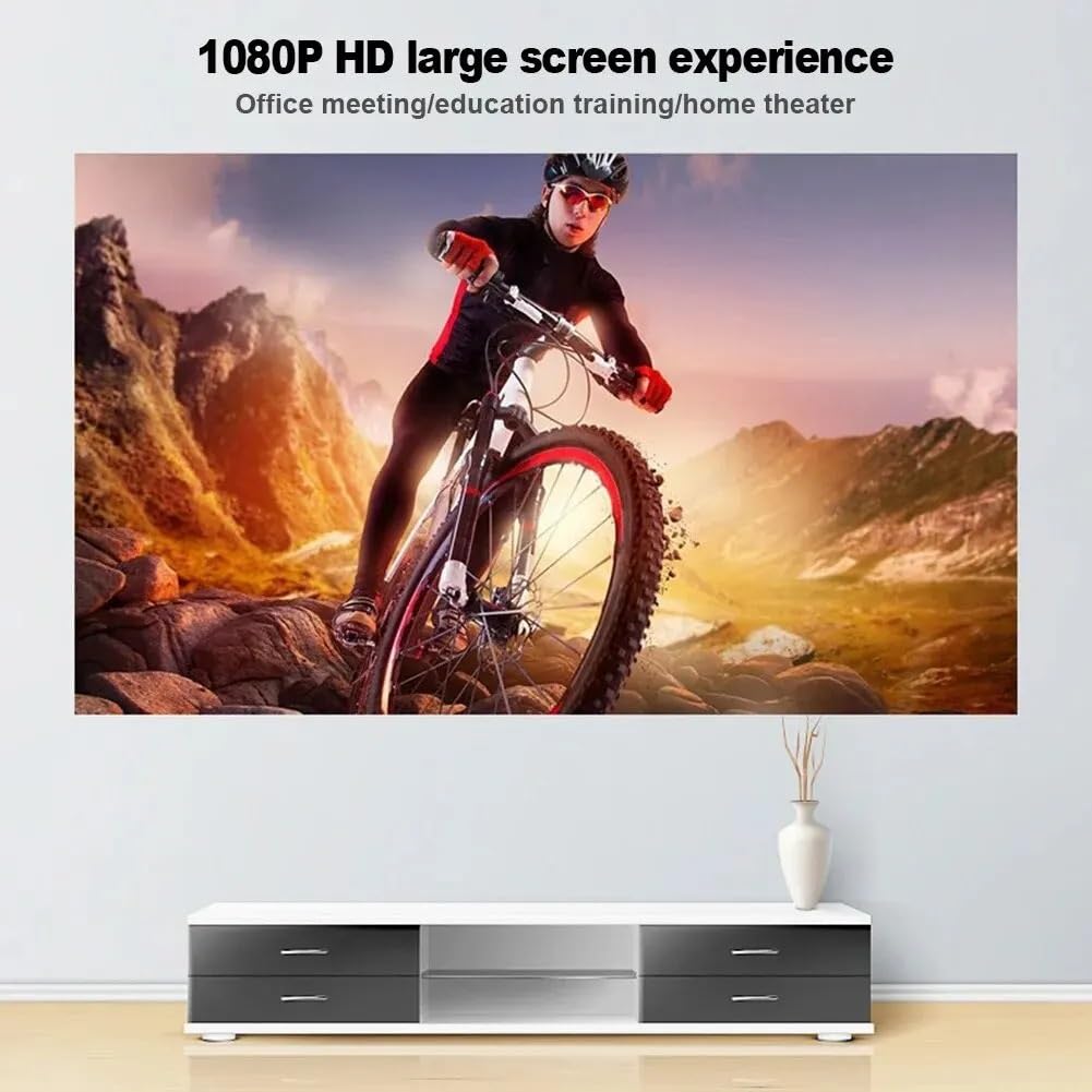proiettore telo proiettore Schermo di proiezione semplice in metallo anti-luce Panno per proiettore 4K ad alta definizione portatile per esterni(120 inch)
