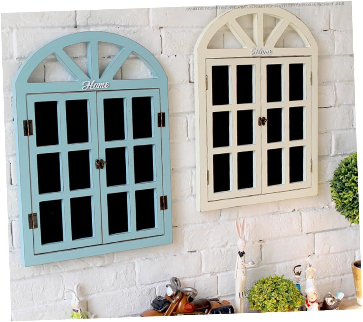 Artibetter Chalkboard Wall Decor Window Shape Blackboard Dry Erase Board Wall Sign Vintage Style Message Board