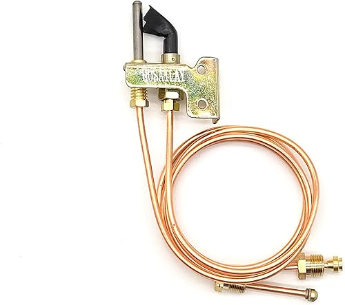 Calentador de agua de gas Natual Pilot Assembely con termopar de 24 pulgadas, tubo de gas de 24 pulgadas y una campana de llama