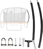 Trampoline Poles Replacement 1PCS, Trampoline Accessories Universal Replacement Parts, to Fit 8-14FT, Includes Foam Sleeve and Hardware with 2 Fixing Methods