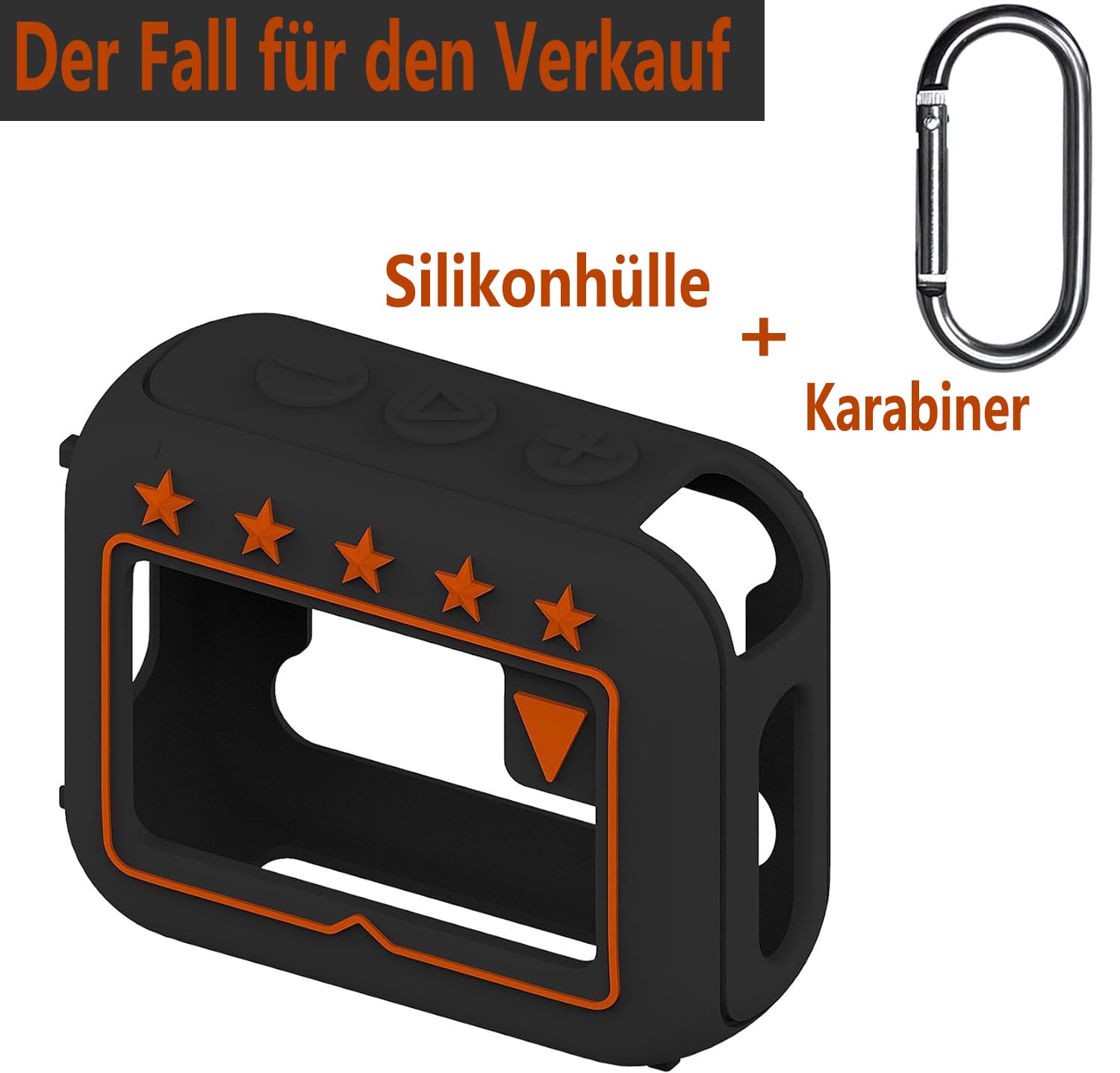 Funda de silicona para JBL Go 4, altavoz portátil de silicona Bluetooth, funda ultraligera con mosquetón (altavoz no incluido)
