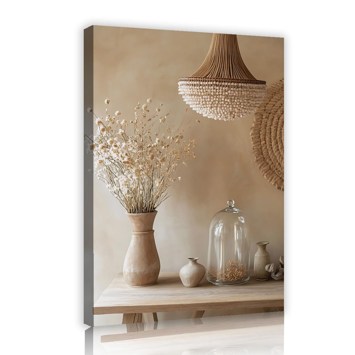 YUNART Poster della natura morta in stile Wabi-Sabi in stile scandinavo Stampe minimaliste moderne vintage su tela per arredamento murale del soggiorno 45x68cm Telaio interno