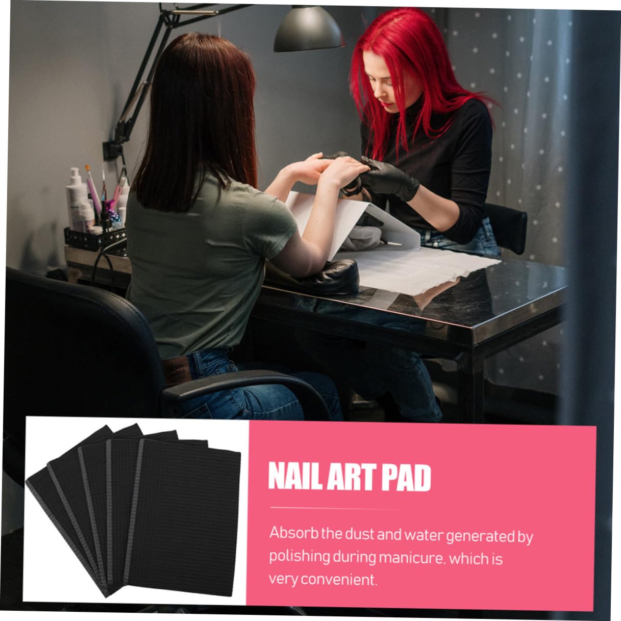ABOOFAN Tovaglia Monouso per Nail Art in Carta Assorbente Spessa, Set da 125 Pezzi per Saloni di Bellezza, Pedicure e Manicure Professionali, Tappetino da Scrivania Usa e Getta