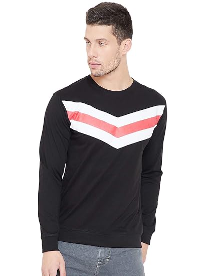 Men Full Sleeves Printed Round Neck 