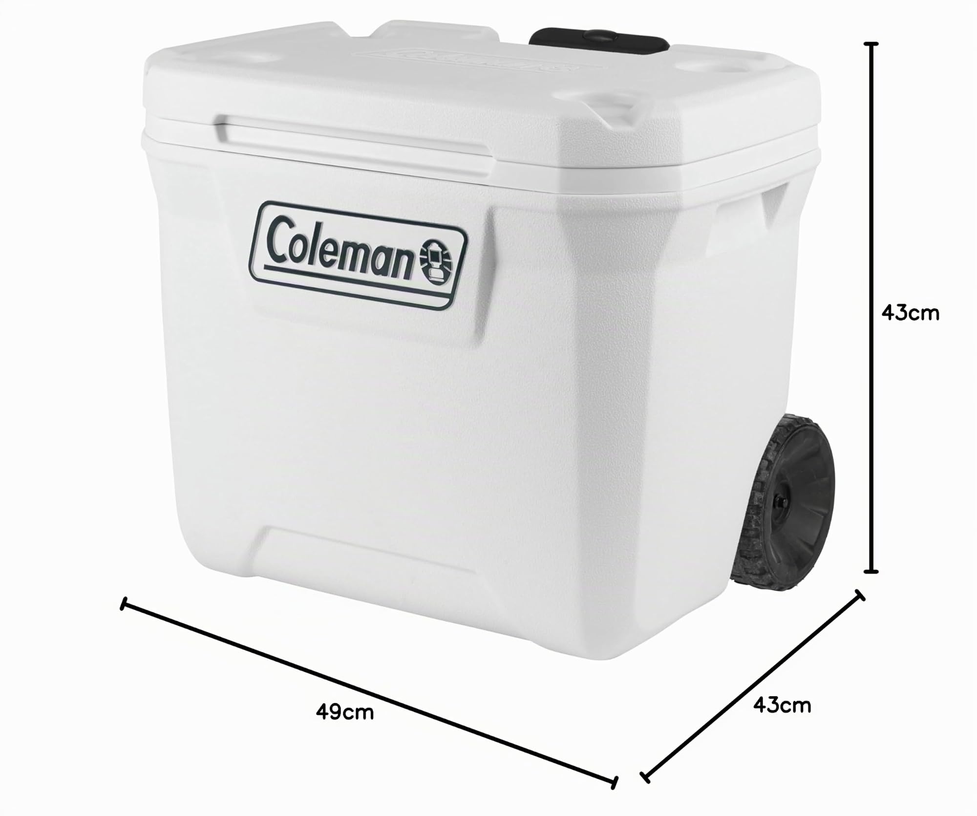 Coleman Borsa Frigo con Ruote Marine Xtreme 50QT | 47L Borsa Frigo ad Alte Prestazioni | Isolamento Completo in Schiuma PU | Mantiene il Freddo per 4 Giorni | Termica Portatile con Protezione UV
