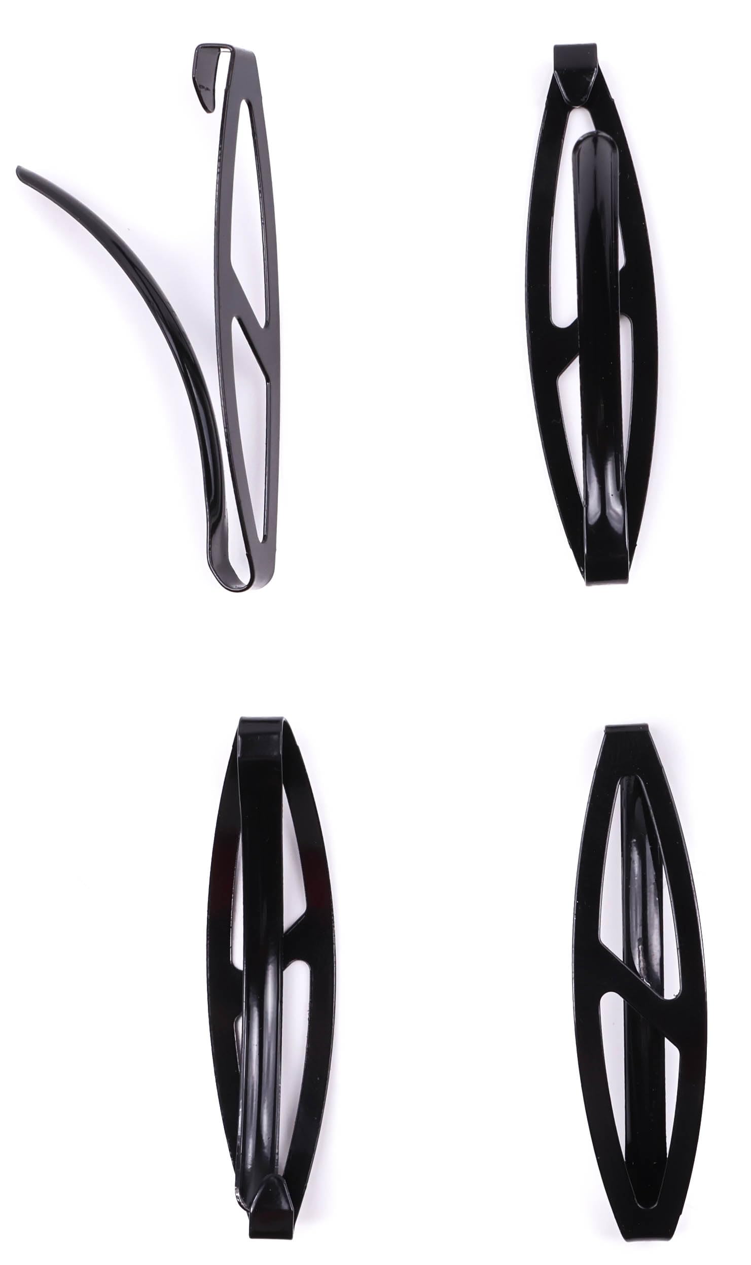 Mytoptrendz® 4 pcs Small Barrettes Hair Clips Thin Grip Slids Hairpins Classic Hair Accessories for Girls Women Thin hair (Style 5- Black) - Image 4