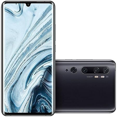 Xiaomi Mi Note 10 Smartphone (16,43cm (6,47") 3D Curved AMOLED FHD+ Display, 128GB interner Speicher + 6GB RAM, 108MP KI-Penta-Rückkamera, 32MP Selfie-Frontkamera, Dual-SIM, Android 9) Midnight Black
