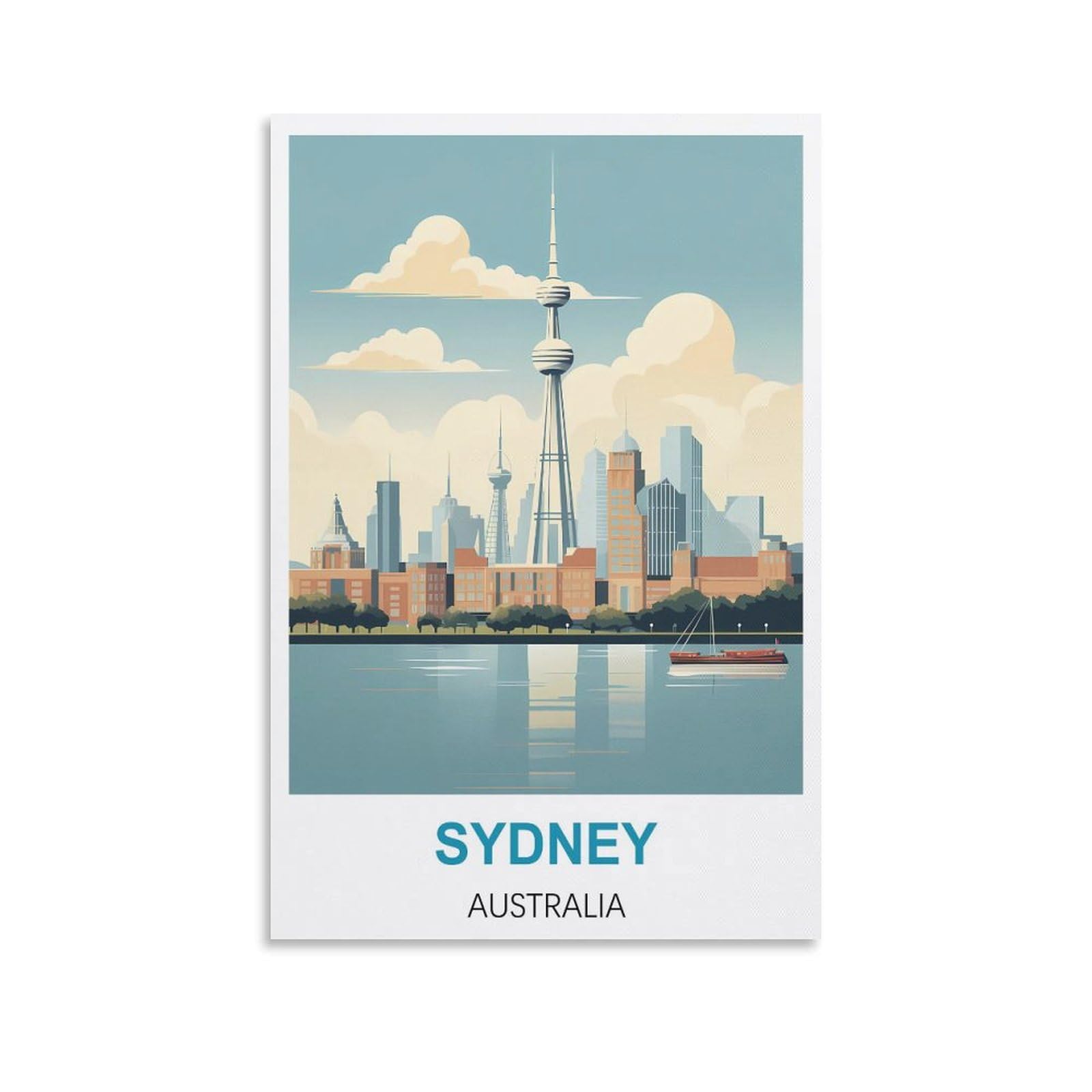 Tin Signs Retro,Sydney Australia,Wall Art Decorative Plaque Decor for Home Livingroom Bedroom Cafes Coffee Bars Decoration Gifts 30x40cm