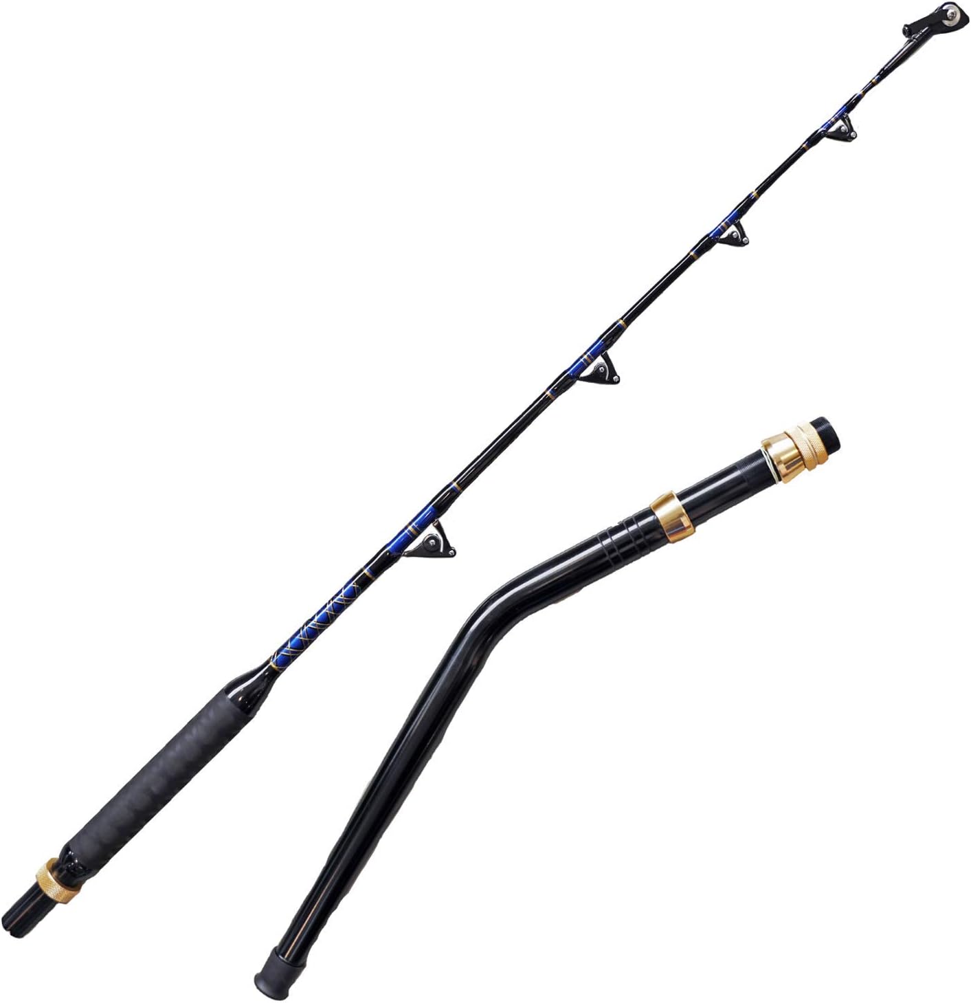 OKIAYA 50-80lb 5'6" Blueline Saltwater Trolling Fishing Rod Bent Butt Swivel Tip
