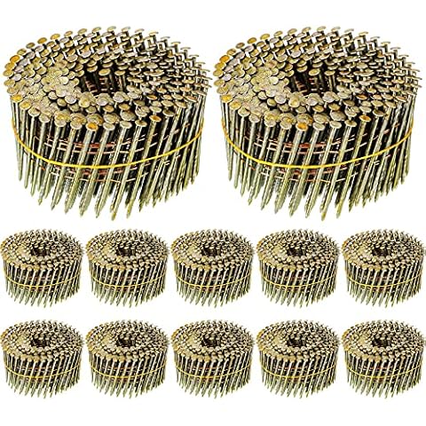 Hotop 3600 Count 15-Degree Wire Collated Siding Nails 2 Inch Cover