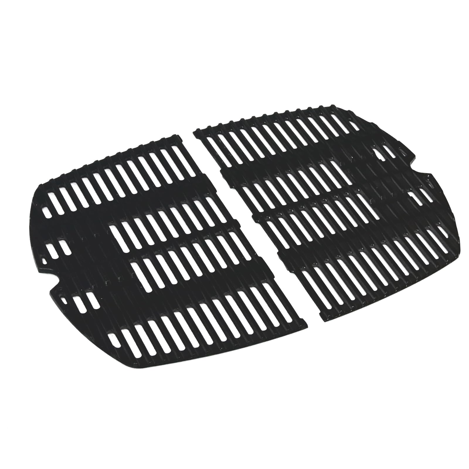FIRXZYMZ 27,3 x 38,9 cm Gusseisen Grillrost Ersatz Zubehör für Weber Q200, Q220, Q2000, Q2200, Q2400 Serie Gasgrill Grillplatte Zubehör für Weber 7645 7583 65811 69935, 2 Stück