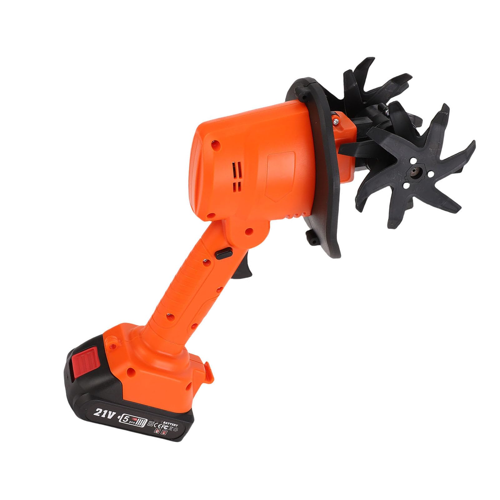 SEAFRONT Coltivatore a Batteria 21V con Batterie 2x1500mAh e Protezioni di Sicurezza per la Preparazione del Terreno da Giardino (Spina europea)