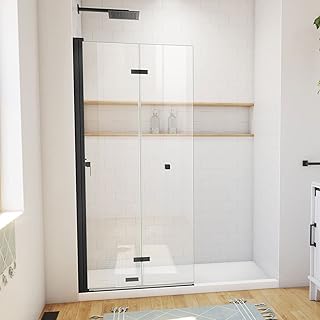 DreamLine Aqua-Q Fold 33 1/2 inch W x 72 inch H Frameless Bi-fold Shower...