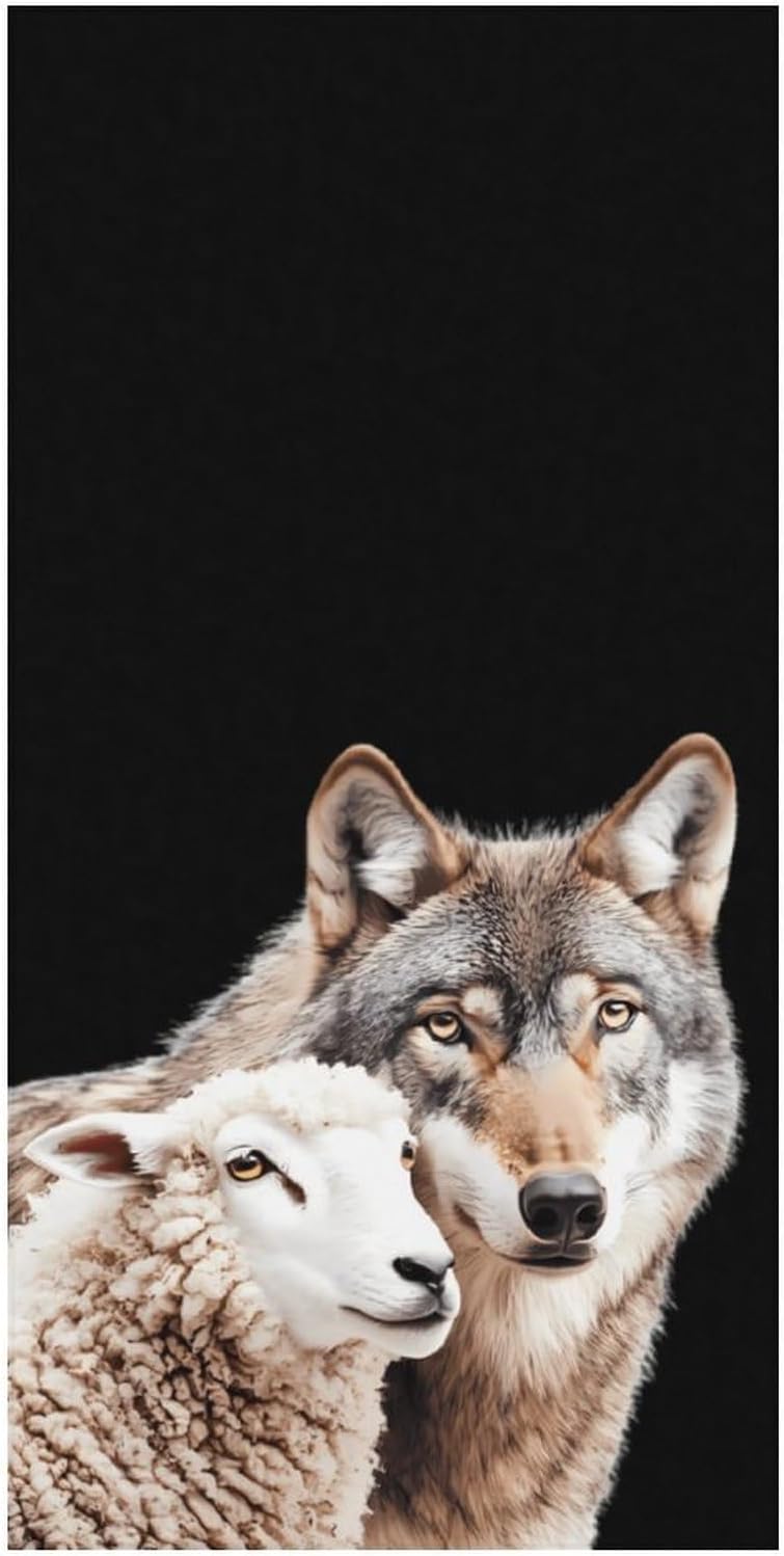 Sheep & Wolf Beach Towels Oversized Jumbo Large Yoga Bath Towel for Pool Yoga Swim Body 160x80cm