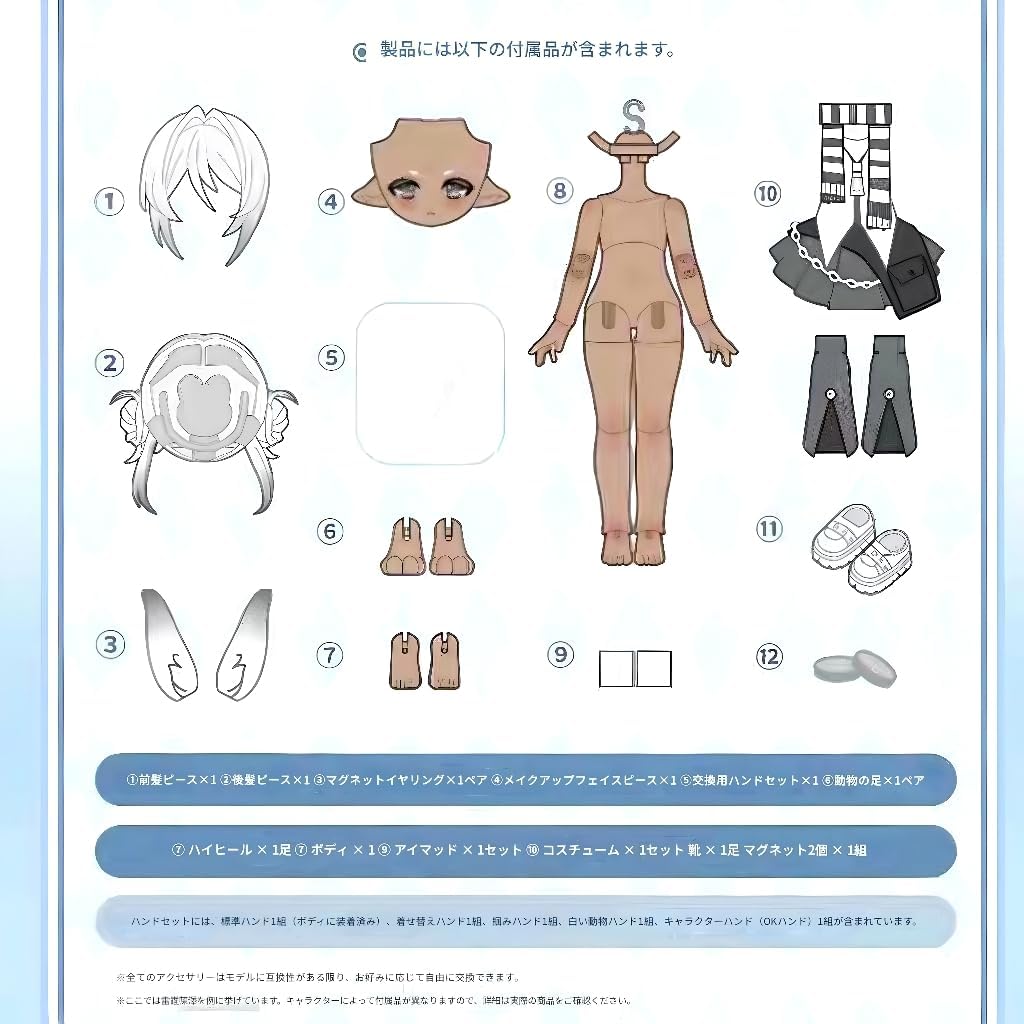Raineed ボニーバニー 天気星言語シリーズ ブラインドドール 1個ボックス 高約20cm PVC&ABS製 1/12 BJD関