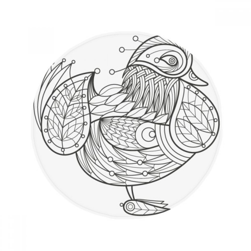 Tapis oiseau peinture rond anti-vol slip pour sublimer votre porte d'entrée