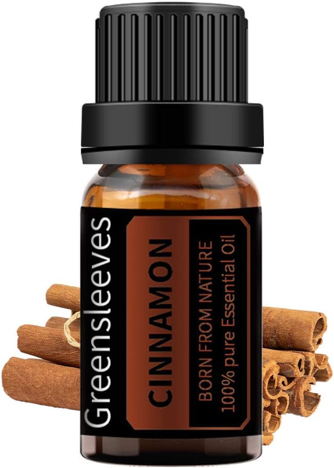 GREENSLEEVES Cinnamon Essential Oil - 100% Pure, Unidiluted Therapeutic Grade Scented Oils (Cinnamon)
