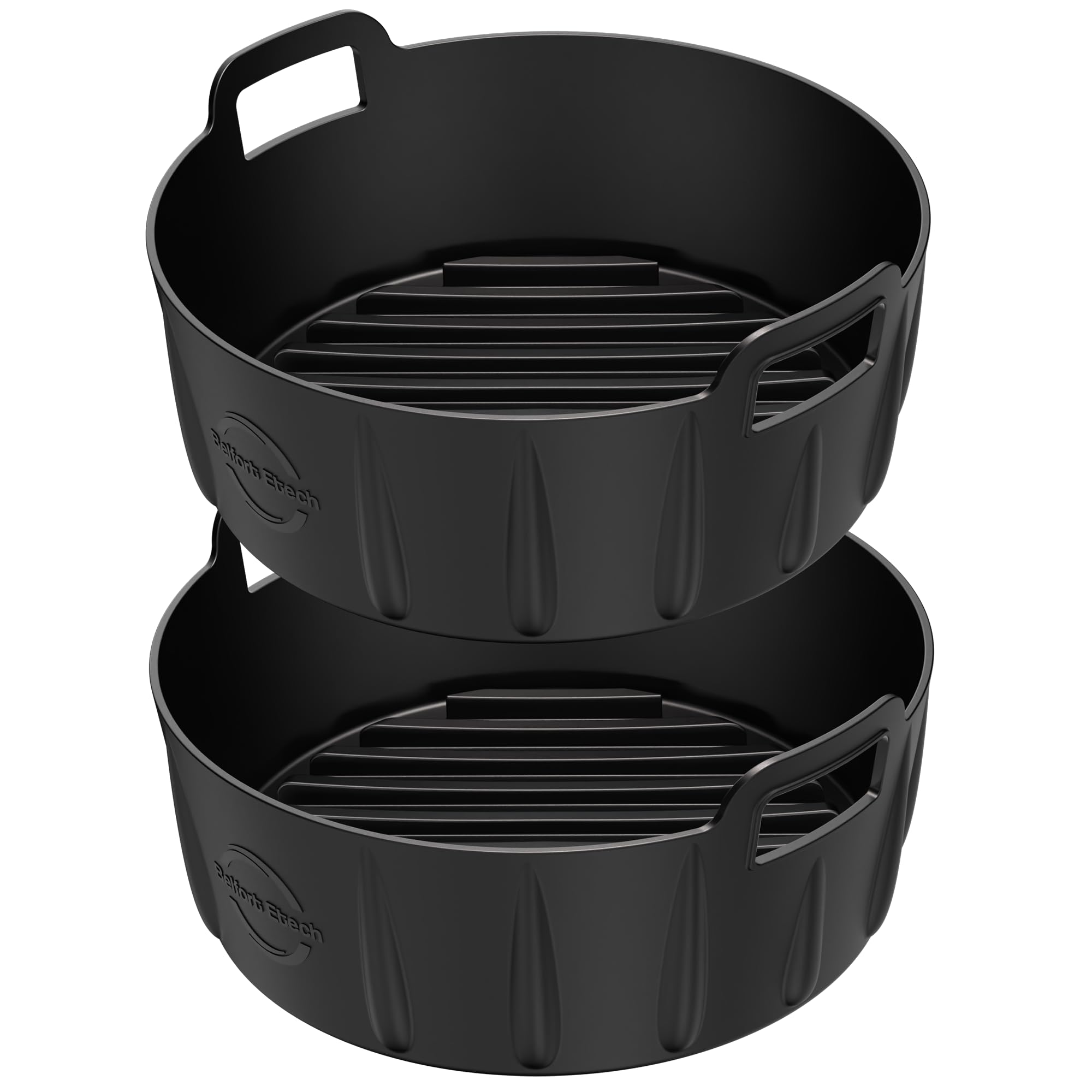 2 Pcs Premium Silicone Liners for Ninja 3.8L AF100UK & AF160UK | 21cm wide & 9cm High | Design to fit AF100UK, AF160UK & Other 3.8L+ Circular Air Fryers | 2.5mm Thick