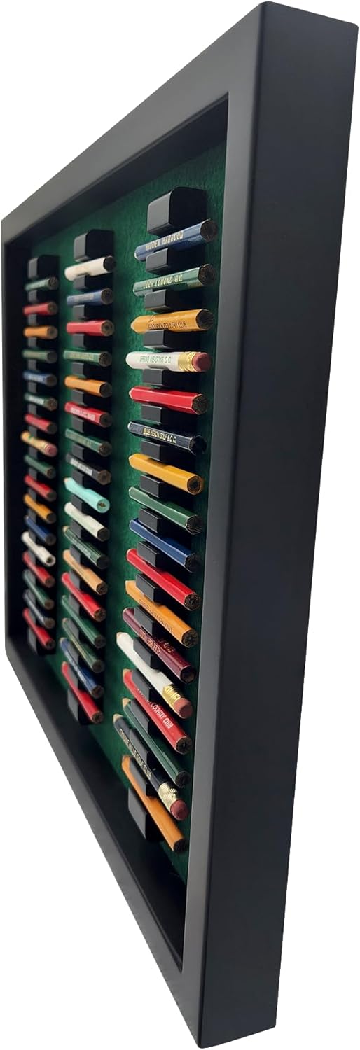 18hills Premium Wood Golf Pencil Case Holder Display - Holds 51 Pencils - Perfect Golf Gift