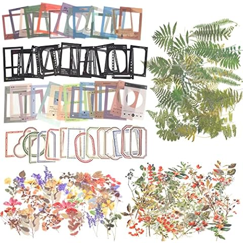 180Pcs Pegatinas Scrapbooking Vintage Stickers Bullet Journal Flores y Plantas Cover