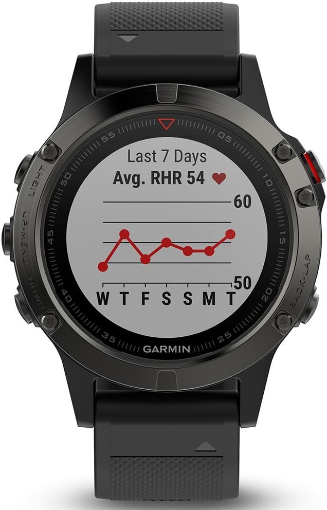 garmin fenix 5 slate gray with black band renewed