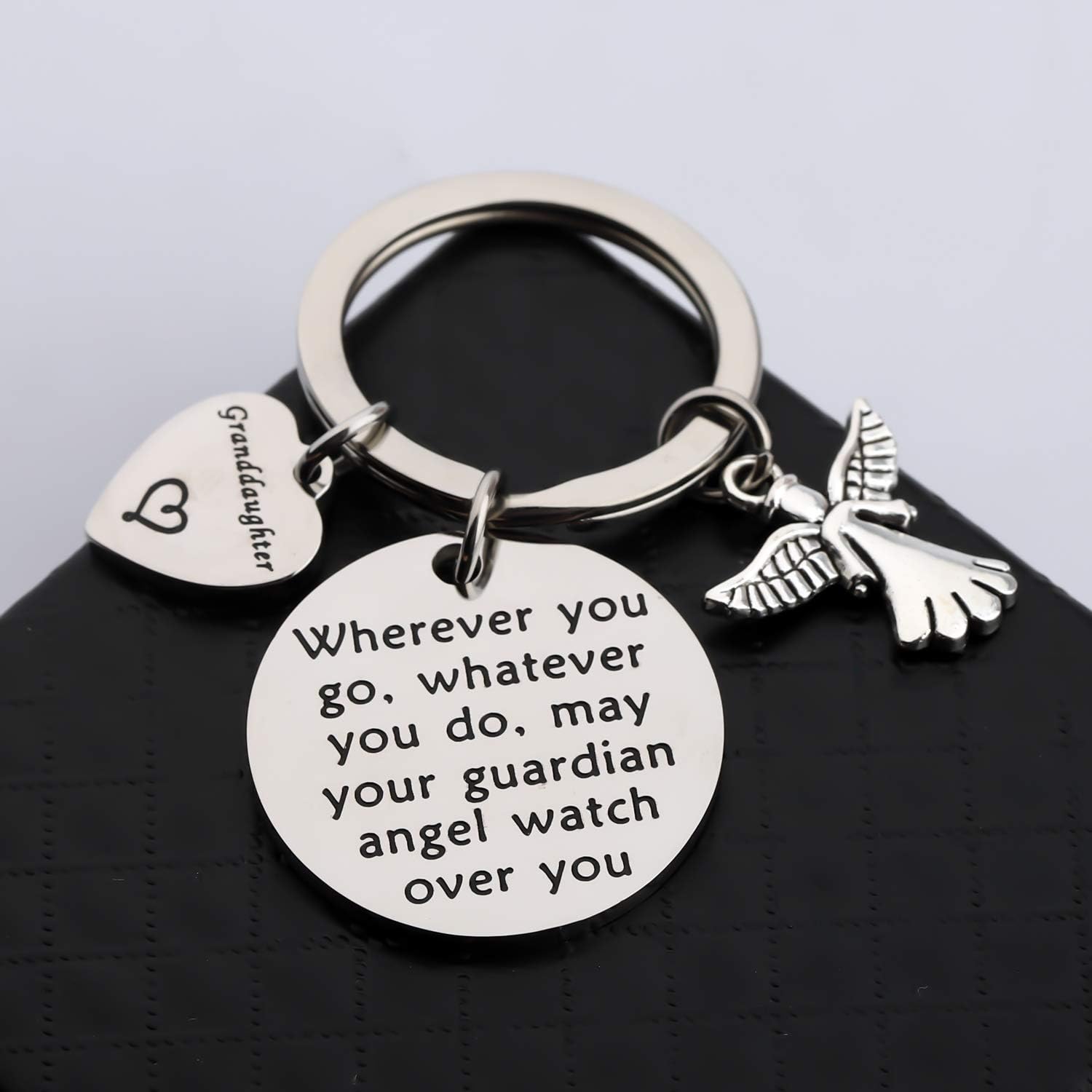 LQRI Drive Safe Gift Wherever You Go May Your Guardian Angel Watch Over You for Dad Mom Daughter Grandma Granddaughter image 4