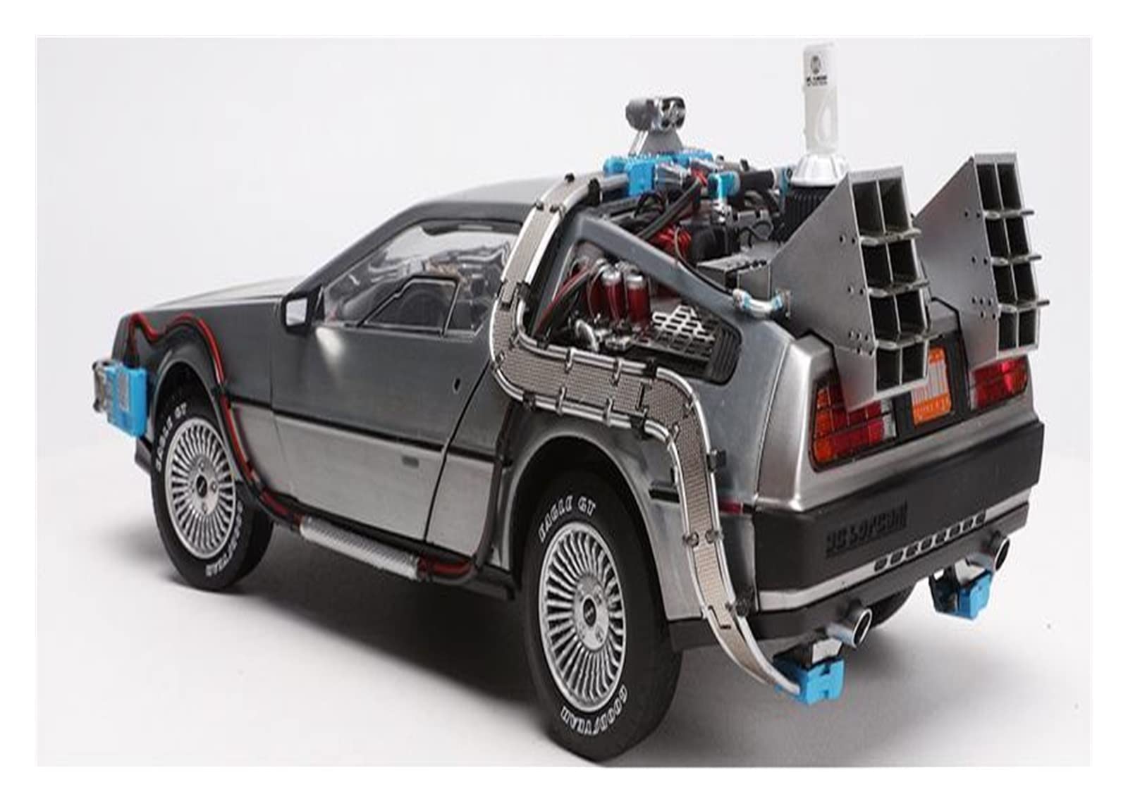 Auto In Miniatura 1 18 Pressofuso In Lega Di Metallo Macchina Del Tempo DeLorean Veicolo Giocattoli Modello Da Collezione Regali Mostra