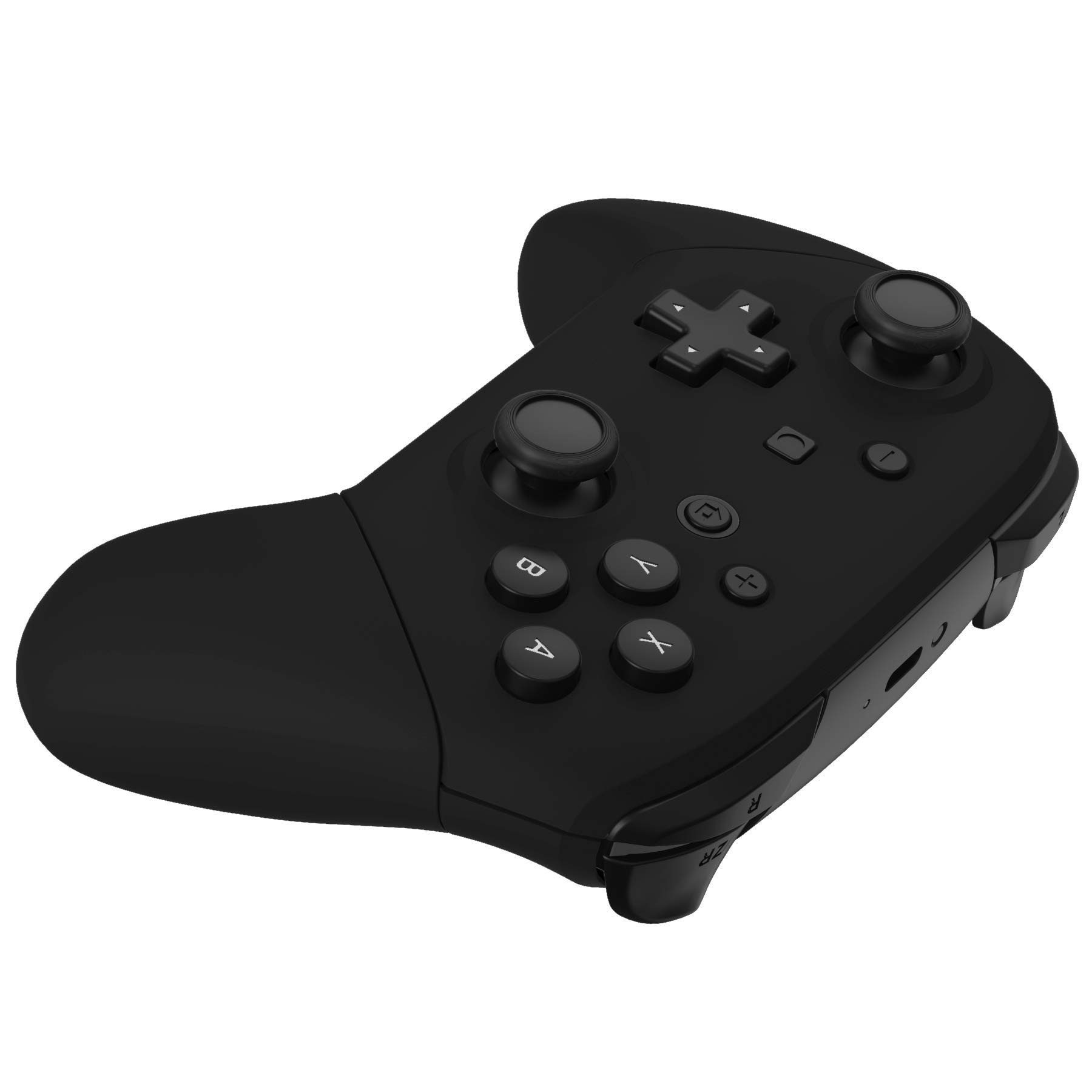 eXtremeRate Carcasa Agarre para Nintendo Switch Pro Funda Delantera Trasera Asa Shell de Tacto Suave Grip de Reemplazo para Nintendo Switch Pro Control-No Incluye el Mando(Negro)