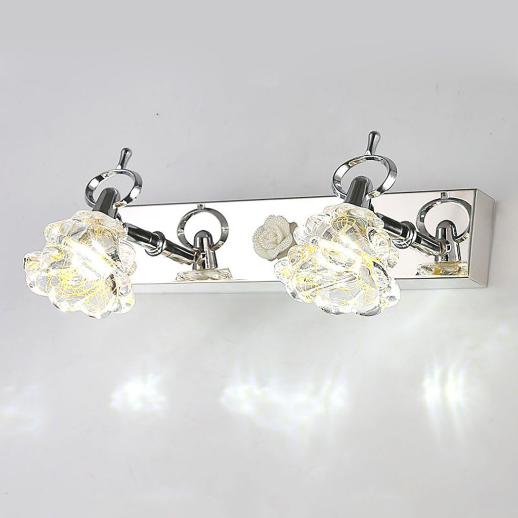 LED Vanity Light LED Stainless Steel Glass Bathroom Mirror Headlights