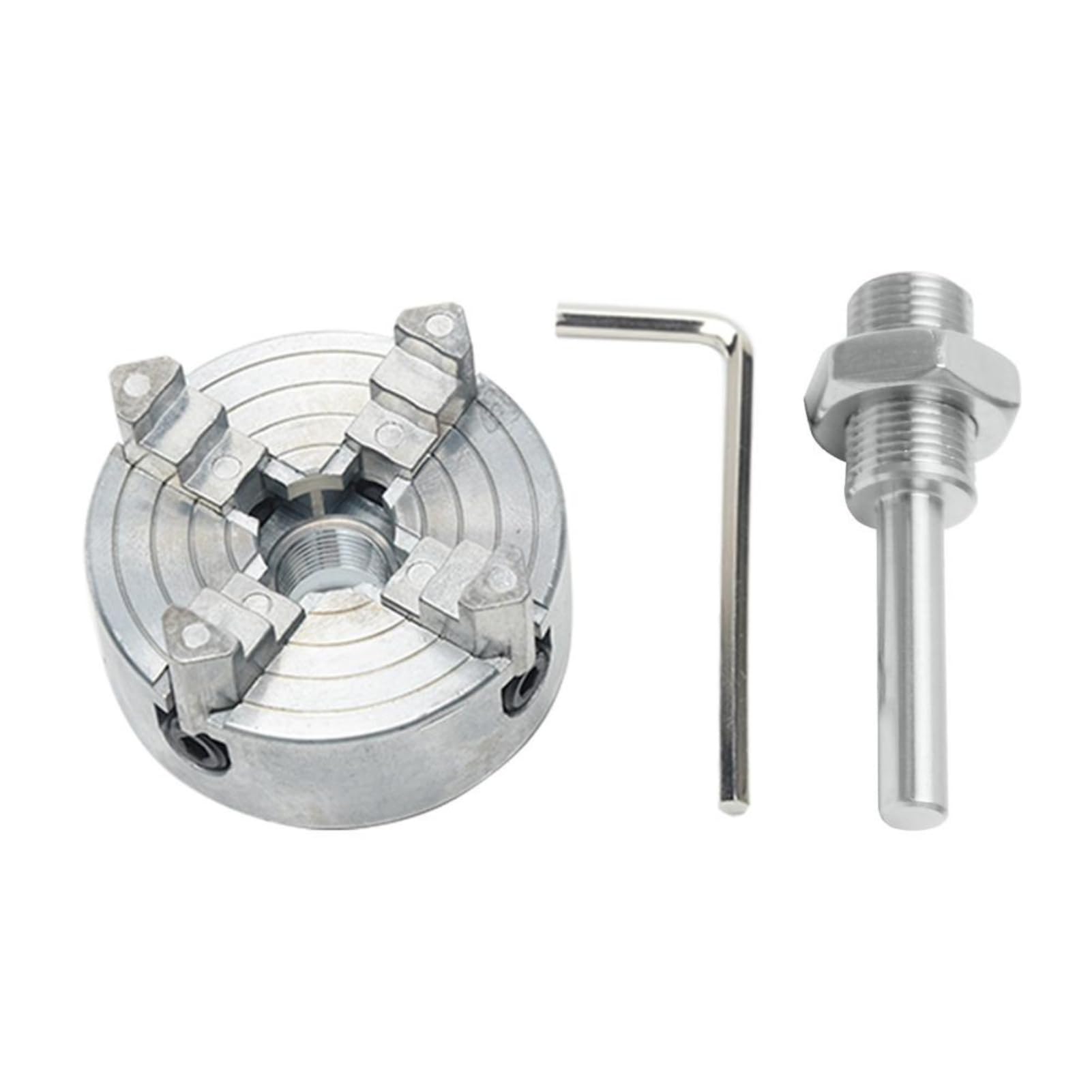 Mandrino 4 griffe per Trapano in lega di zinco Mini tornio Mandrino M12 * 1 Mandrino Trapano elettrico a mano Biella Utensile elettrico per mini tornio in metallo