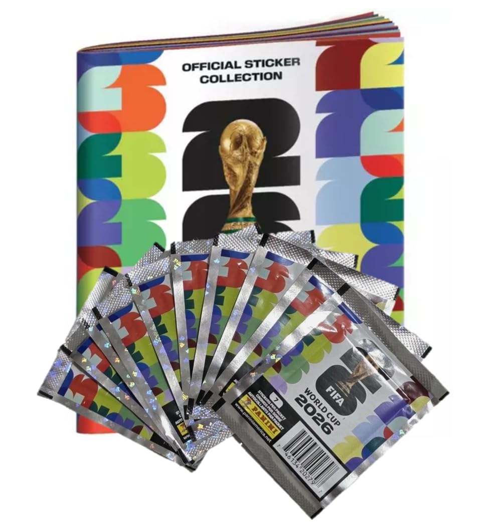 2026 Panini FIFA World Cup Official Sticker Series (1 x Softcover Album + 10 x Sealed Sticker Packs)