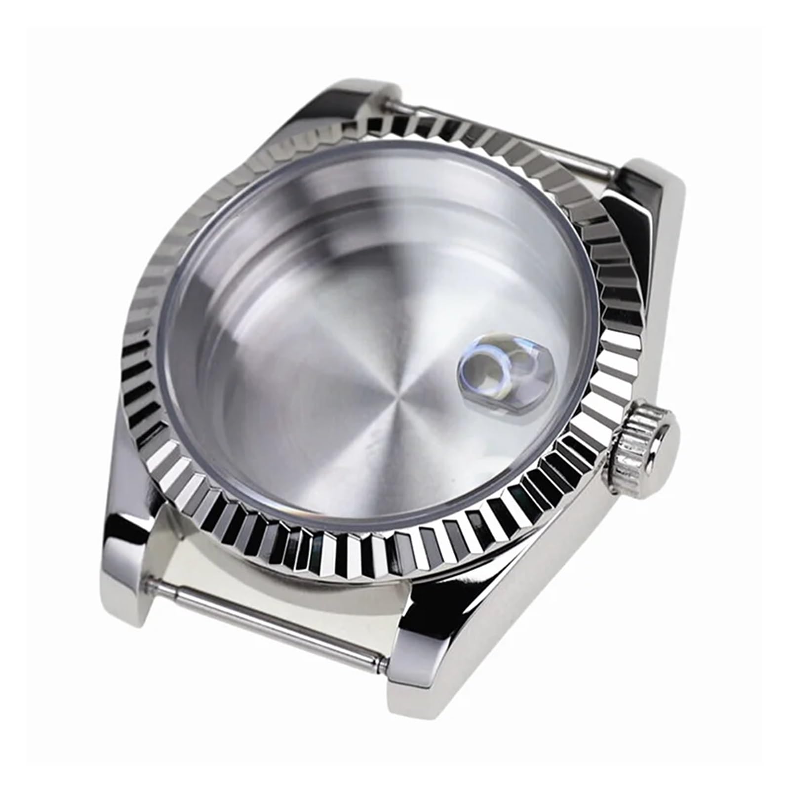 Boîtier de Style Datejust avec Montre résistante à l'eau en Cristal Saphir, 1 pièce, for Nh35 Nh36, Mouvement mécanique Automatique Skxmod(2,39mm)