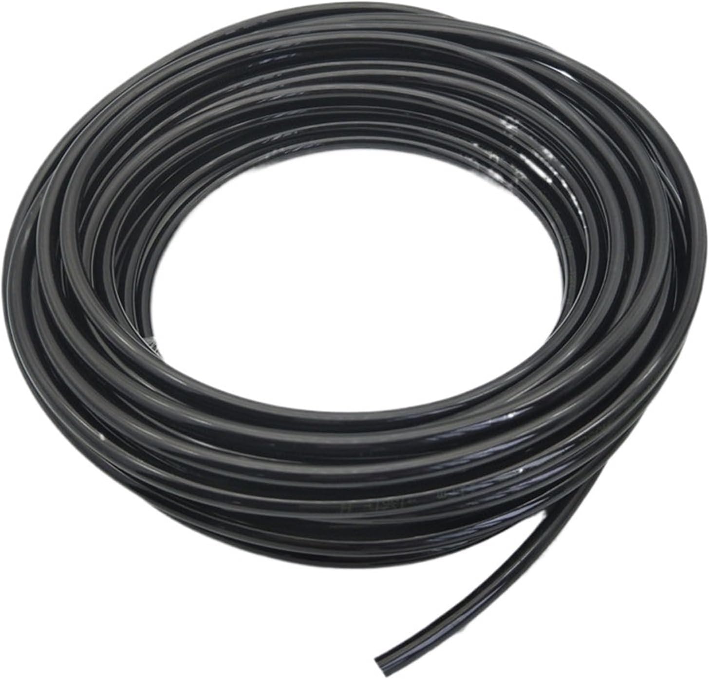 Black 6mm OD x 4mm ID Fleaxible PU Air Tube Pneumatic Hose 15M Length PU6X4