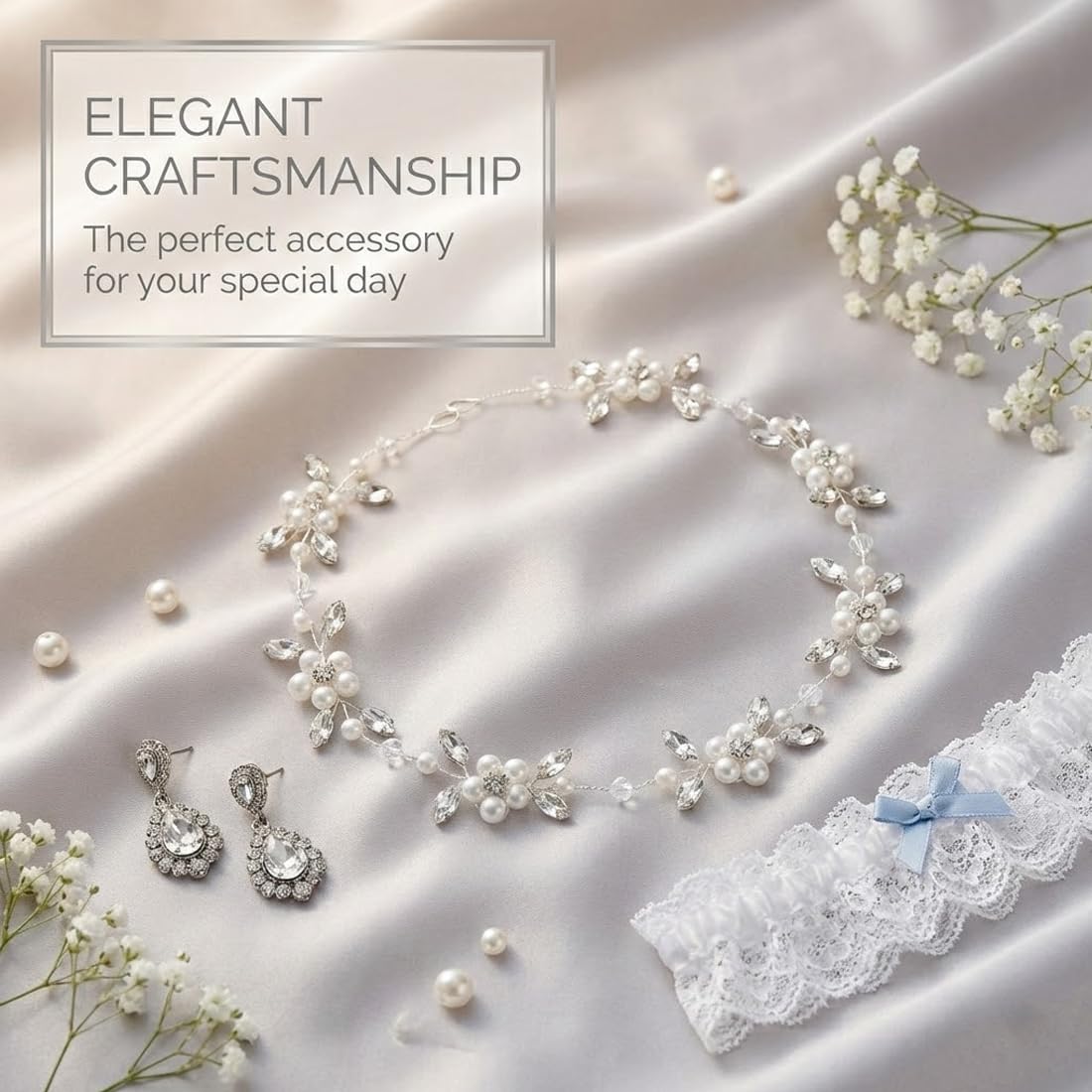 KAHZOR 1 pezzo Accessorio per capelli, coroncina comunione bambina, prima comunione bambina, coroncina prima comunione, comunione e battesimo, corona di fiori, decorazione per bambine - 4