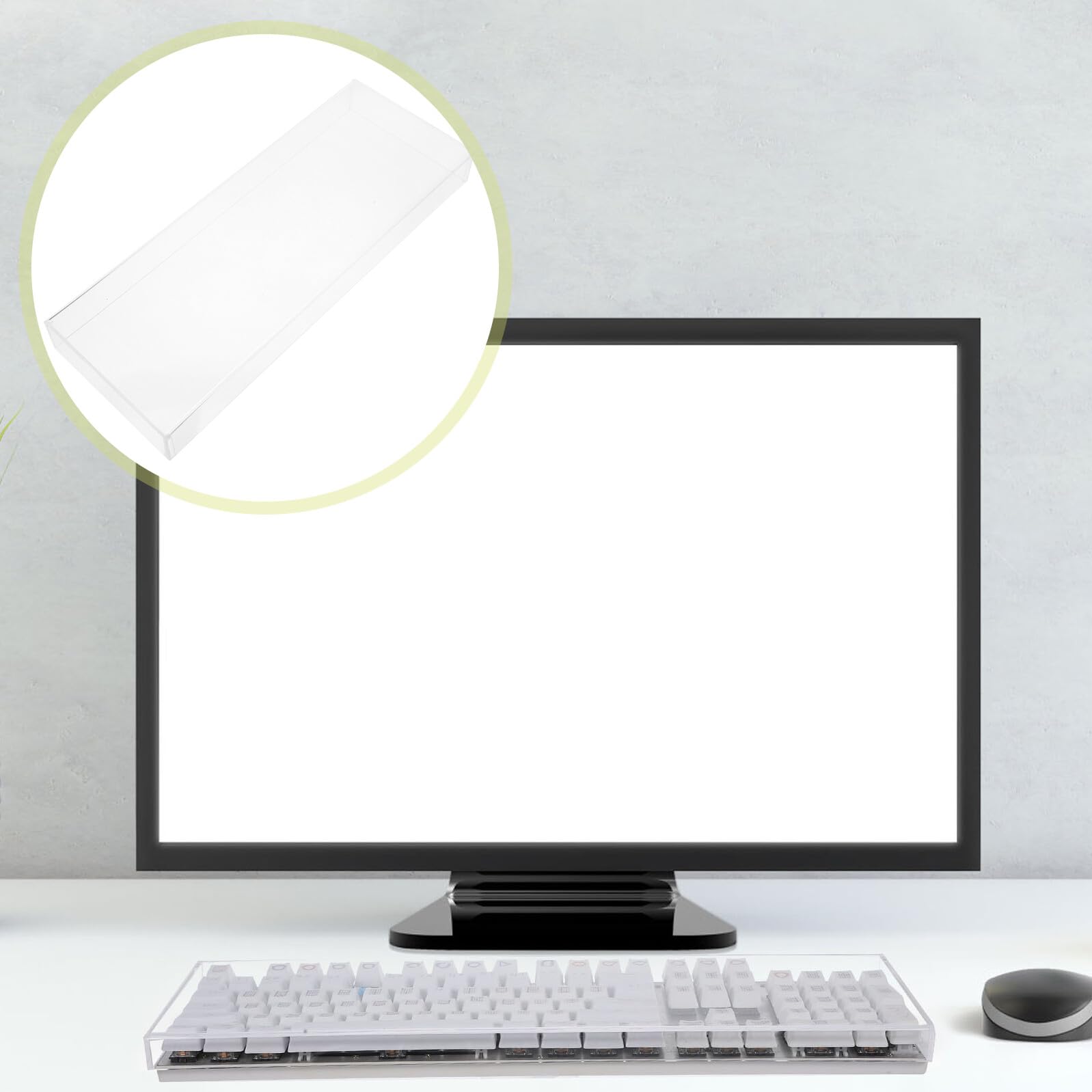 4 Pezzi Copertura Antipolvere per Tastiera Meccanica in Acrilico Trasparente, Protezione per Tastiera da Computer 104/108 Tasti, Custodia Protettiva Resistente ai Liquidi per Uso