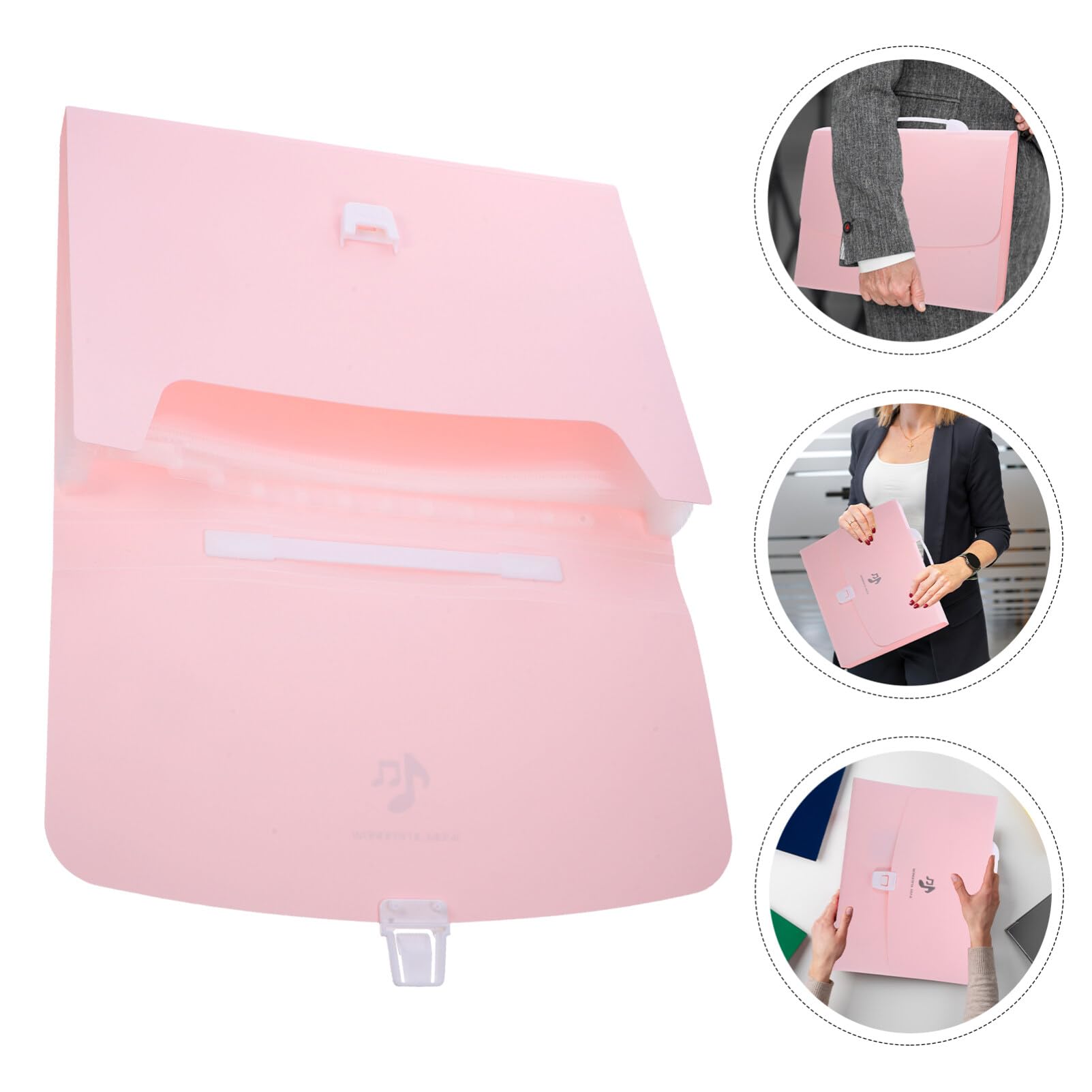 Organizador de carpetas en acordeón Carpeta de archivos expandible tamaño carta rosa 12,9 x 10,6 x 1 pulgada