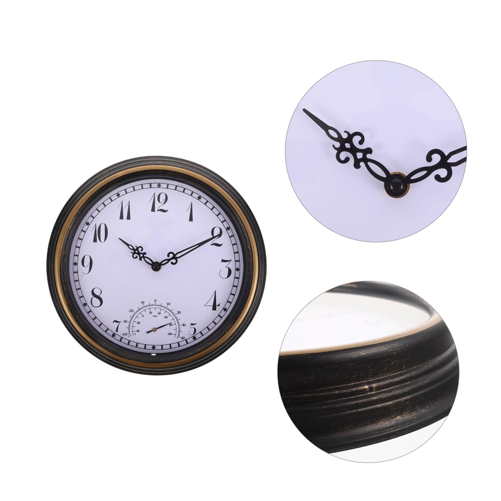Garneck Orologio Da Parete Con Termometro Orologio Da Muro Moderno Per Casa e Camera Da Letto Decorazione Pratica