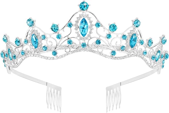 Didder Classic Crystal Tiaras and Crowns for Women and Girls Queen Crown Princess Tiara Wedding Birthday Prom Headpiece