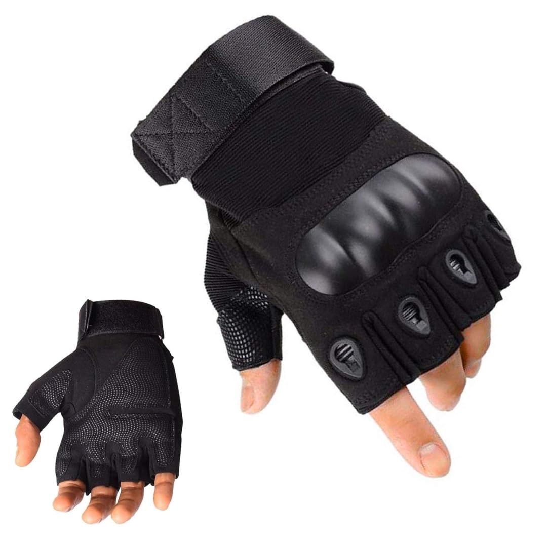 PULSEIT Weight Lifting Gloves for Men & Women | Rubber Padded Gym Gloves with Wrist Support | Workout Gloves for Gym, Crossfit, Fitness & Heavy Lifting (Black) (XL)-picture-11