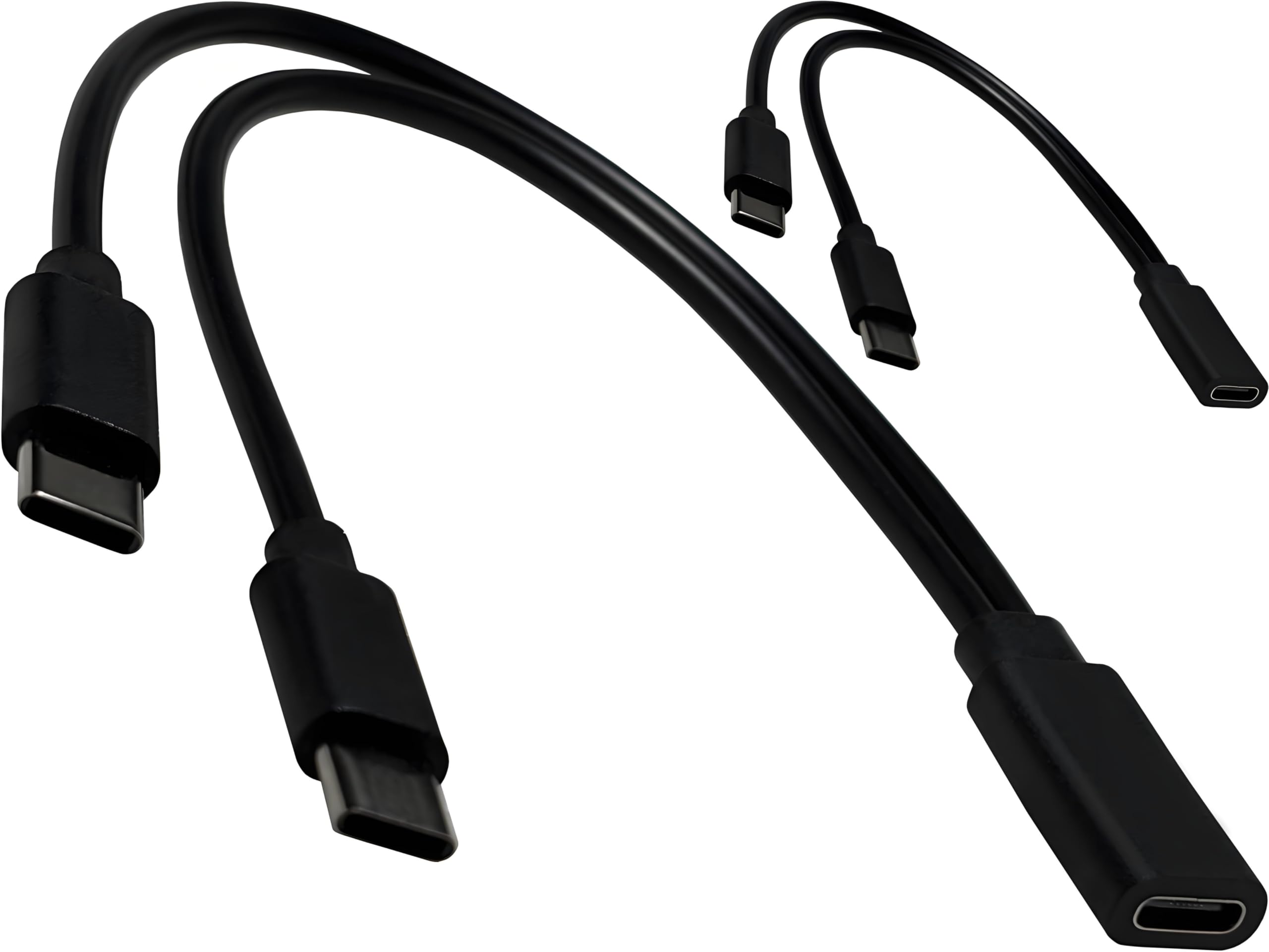 PLSNCFSM 2-Pack USB C Splitter 1 in 2 Out USBC Y Power Type C Splitter Charging (Charge Only/No Data)