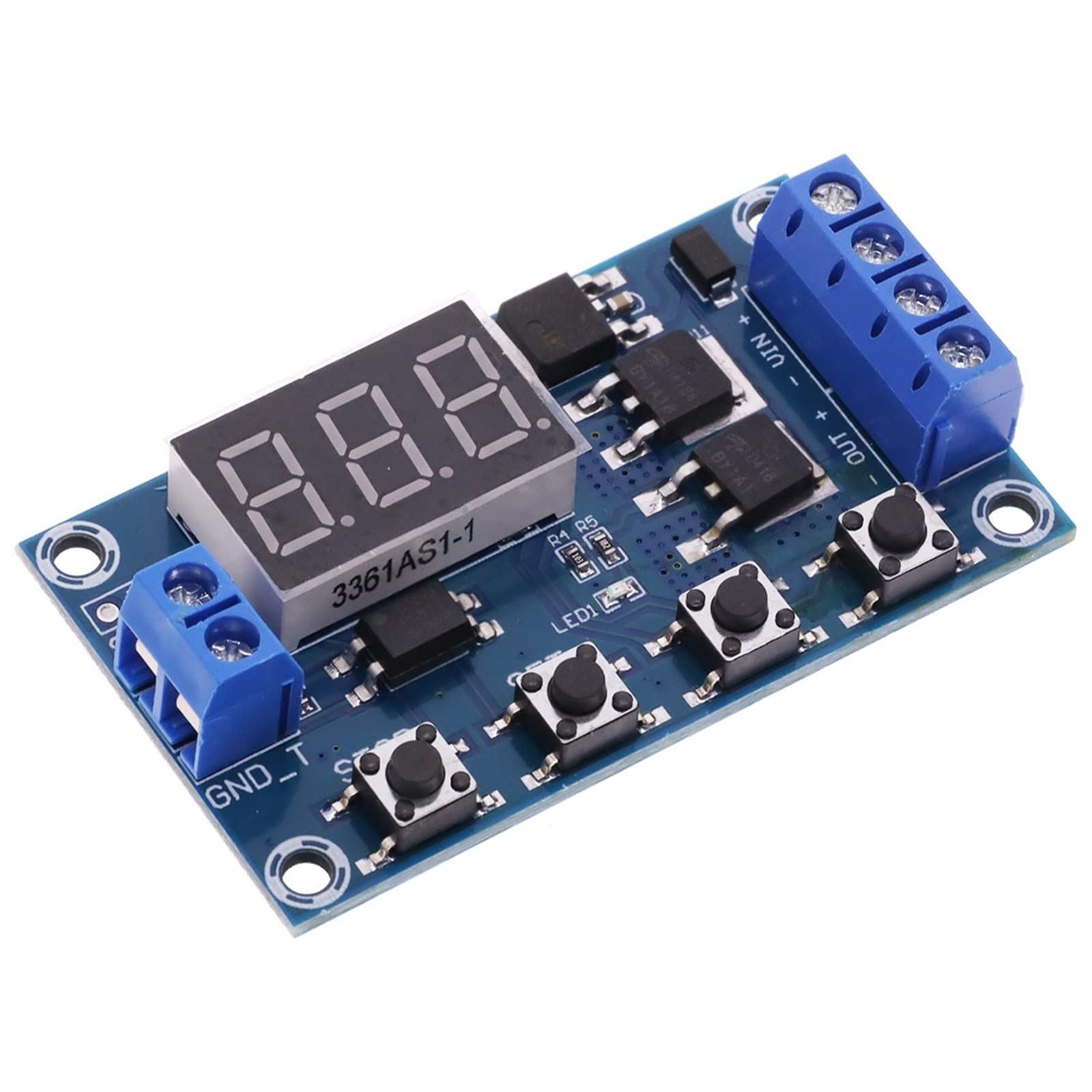 Interrupteur temporisé double MOS DC 5-36V pour réguler la tension et éviter l'usure des relais