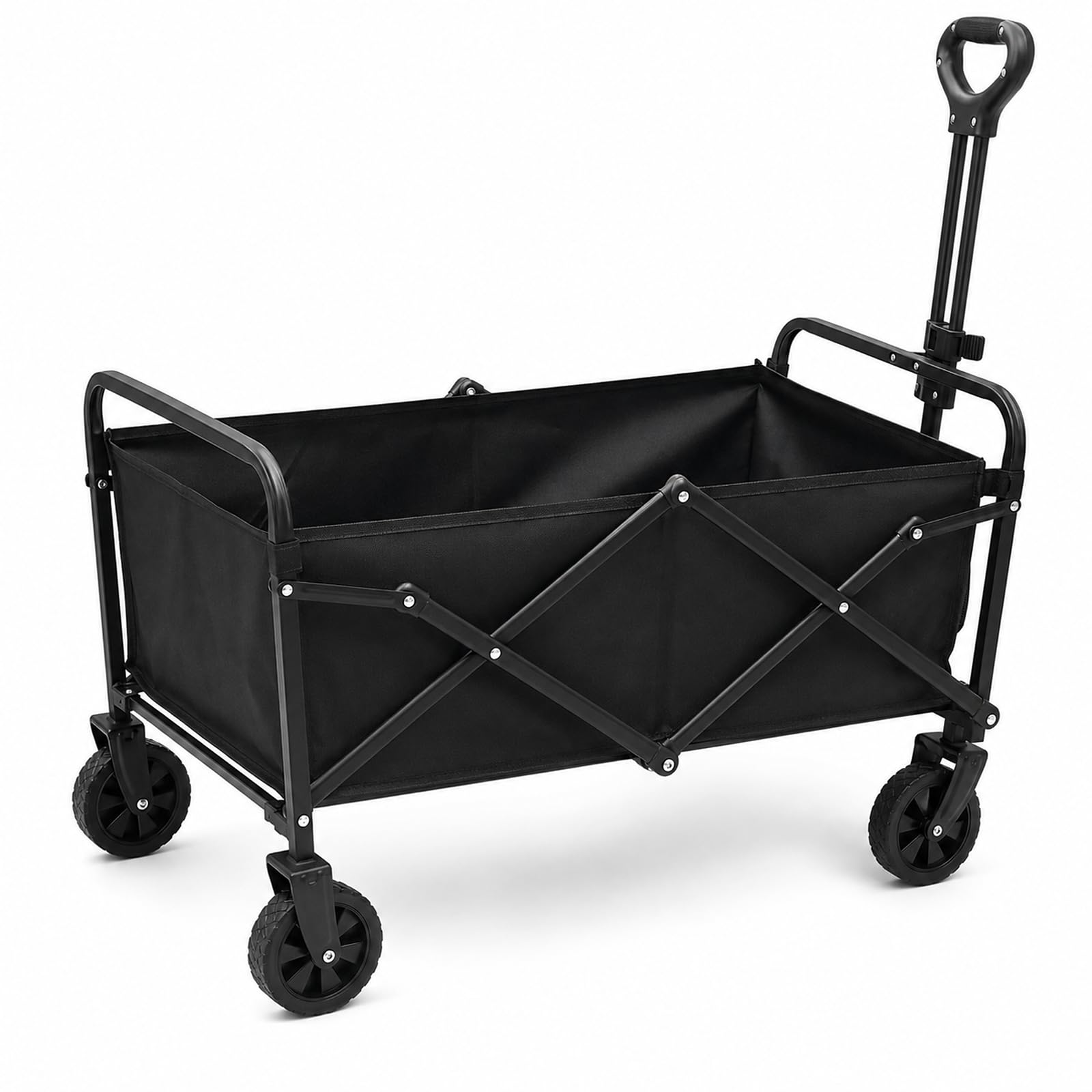 Surface de charge de 150 kg - Chariot pliable - Chariot de plage avec grande capacité - Chariot pliable stable portable pour jardin, camping, festival