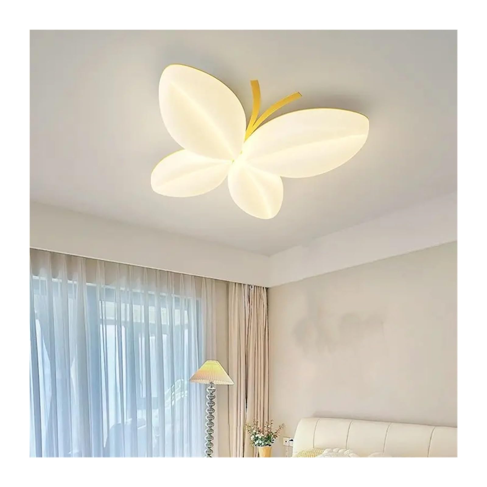 Nordic Warm Children's Room Ceiling Lights Romantic Butterfly Light LED Creative Princess Room Little Girl Bedroom Ceiling Lamps ?Kitchen Light