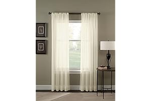 Curtainworks Trinity Crinkle Voile Sheer Curtain Panel, Perfect for Enhancing Ambiance and Style