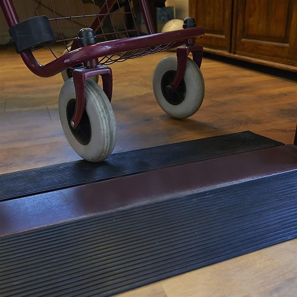Curb Ramp Loading Ramps Rubber Ramp,Heavy Duty Curb Ramps for Loading Dock for Garden/Exterior Doors/Doorways/Steps (One Color 90X20X4Cm) (One Color 90x15x2cm)