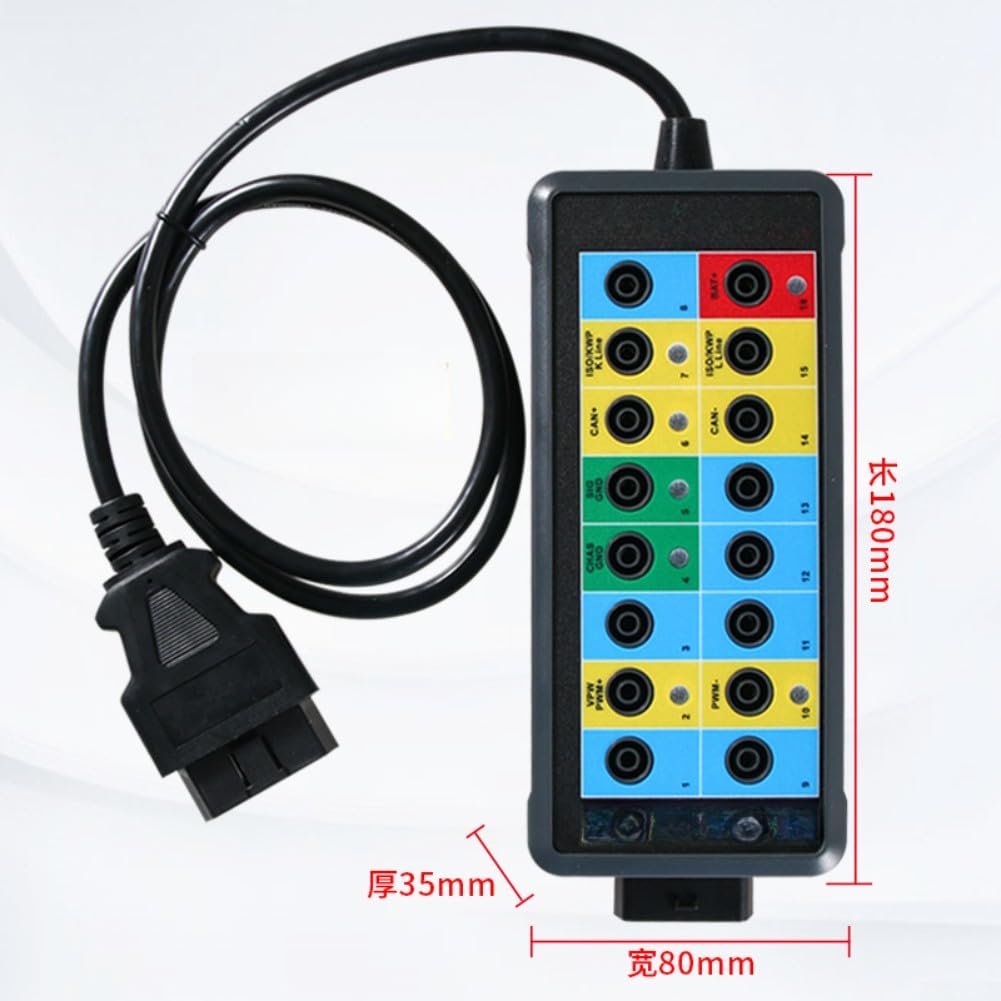ReachMall Herramienta de diagnóstico de fallos del motor de coche DY29 OBDII Protocolo probador de vehículos con conectores banana de 4 mm para sensores de 18 cm
