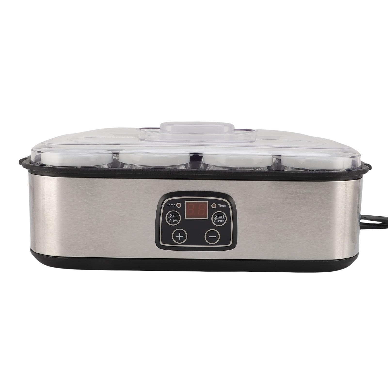 FTVOGUE Yogurtera con 8 Tarros de Cristal, Control de Temperatura y