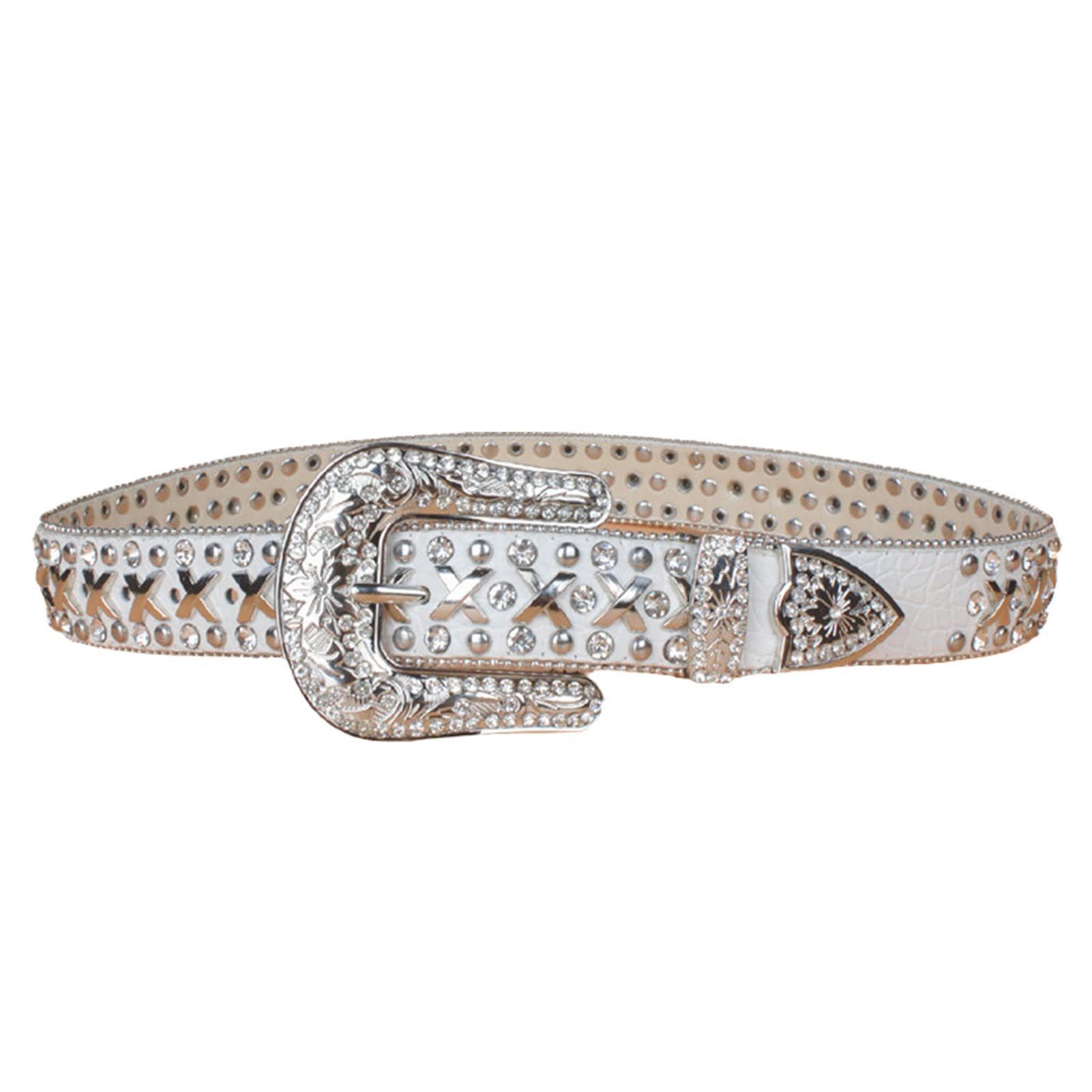Cinturón de cuero de vaquero con tachuelas de diamantes de imitación para mujer, cinturón de cristal brillante, cinturón de cintura ancha de 38mm para vestido de Jeans